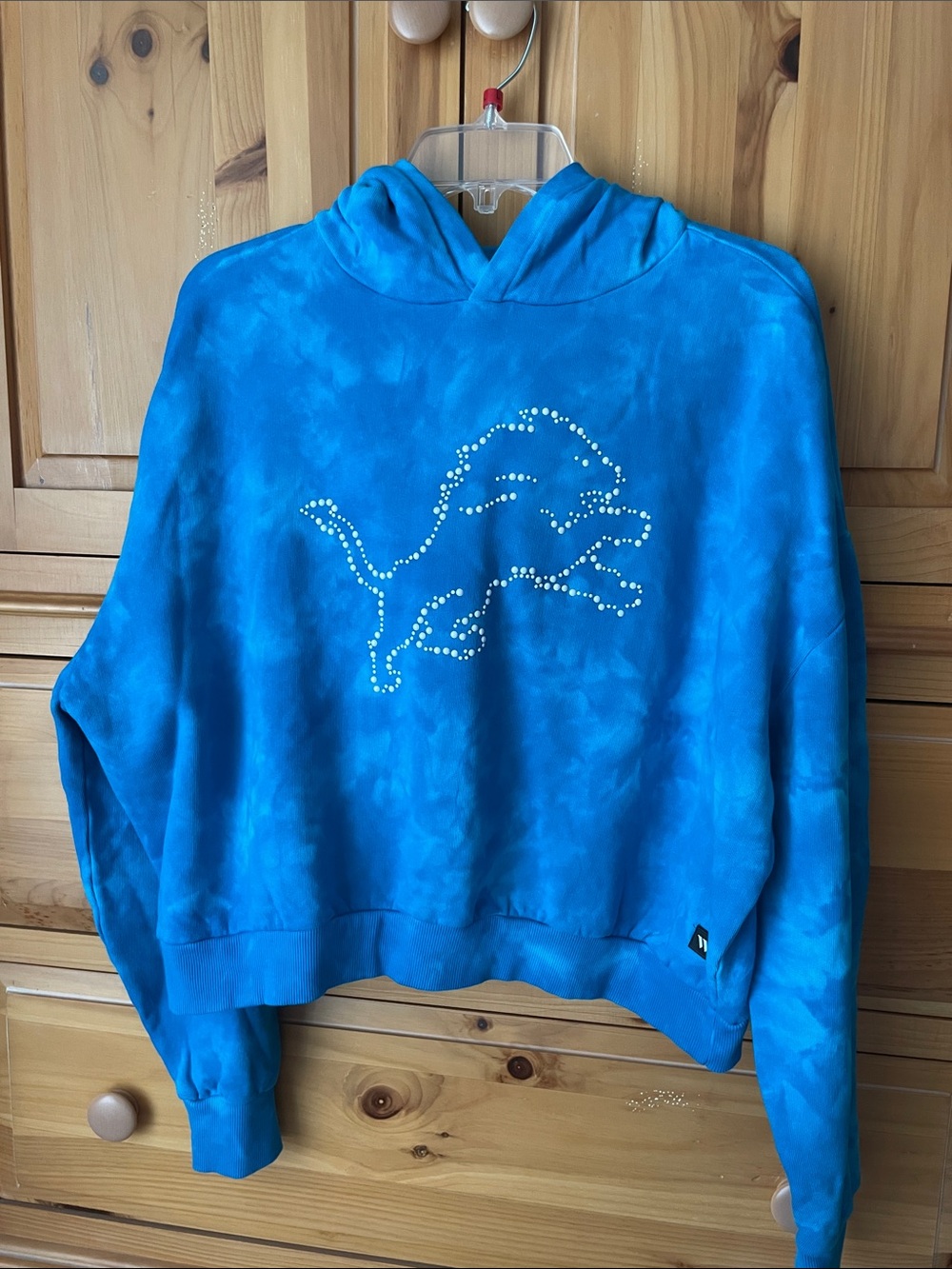 The Wild Collective cropped tie dye pullover hoodie